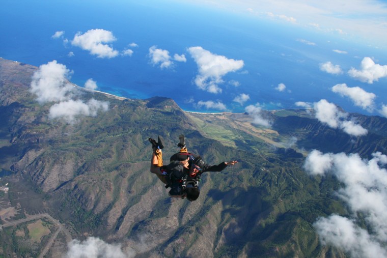 Hawaii is picturesque from any vantage point, but an aerial view, with the sandy islands silhouetted below, may be the most dramatic. Skydiving Hawaii offers all that at an airport just outside Waikiki. Tandem jumps cost $225.